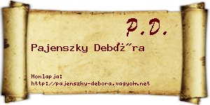 Pajenszky Debóra névjegykártya